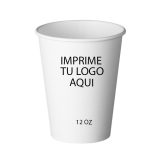Vaso de papel 12 oz personalizable con tu logo.