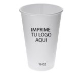 Vaso de papel 16 oz listo para personalizar con tu logo.