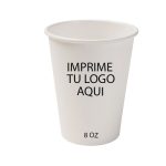 Vaso de papel 8 oz personalizable con tu logo.