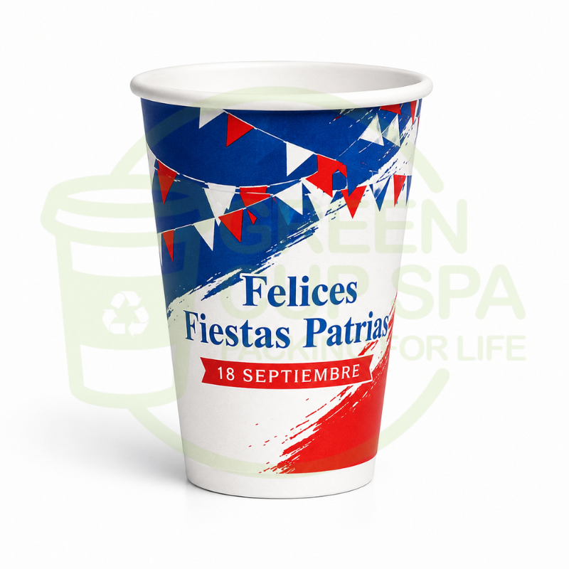 Vaso Polipapel Impresión Dieciochera 12 Oz