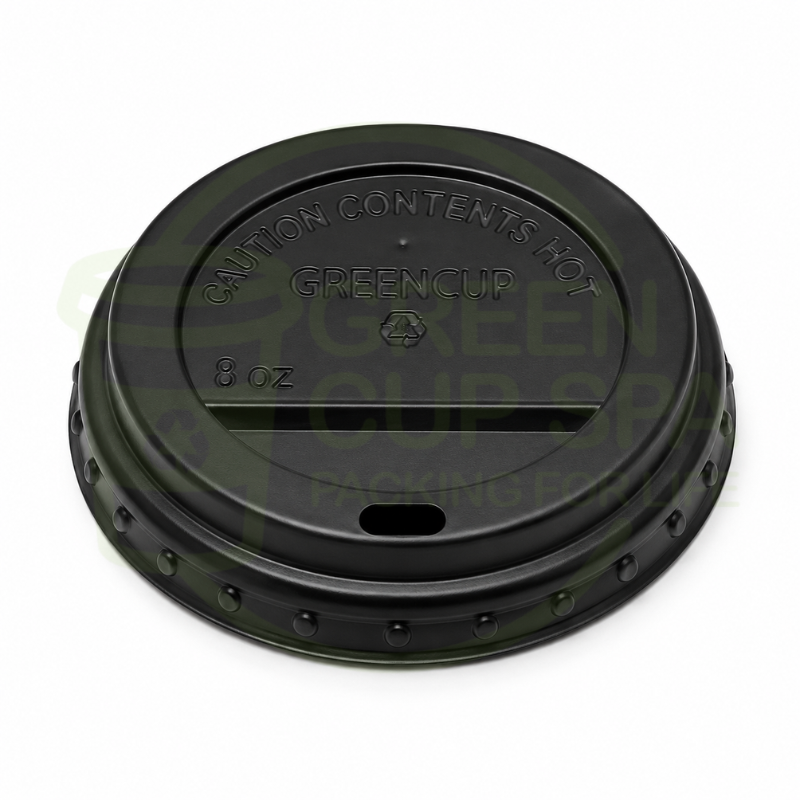 Tapa Poliestireno Negra 8 Oz