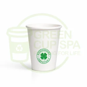 Vaso Compostable Blanco Trébol 8 Oz