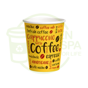 Vasos de Polipapel Coffee Amarillo 8 oz