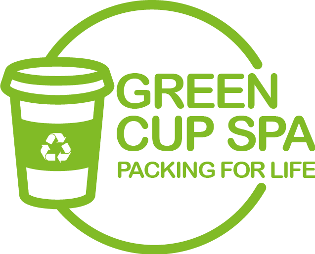 Logo de GreenCup, marca de vasos ecológicos reciclables y compostables